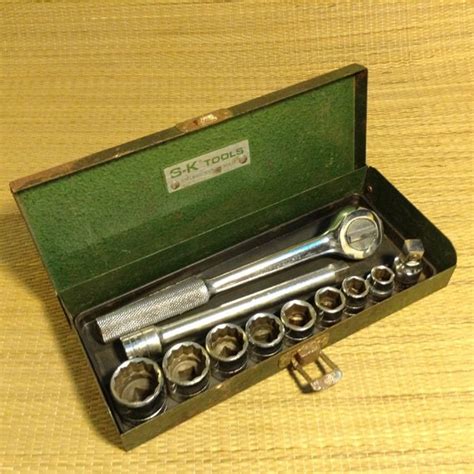 hanson tools socket set metal box|*NEW* Vintage Hanson Tools Metal 21 Piece Socket Set *NEW.